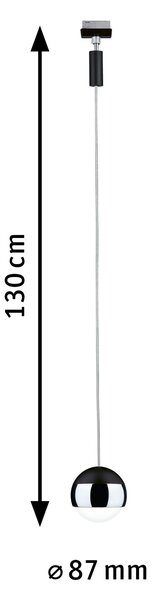 Paulmann 96808 Capsule II Pendulum, závěs pro systém Urail, 6W LED 2700K stmívatelné, černá, prům.8,7cm
