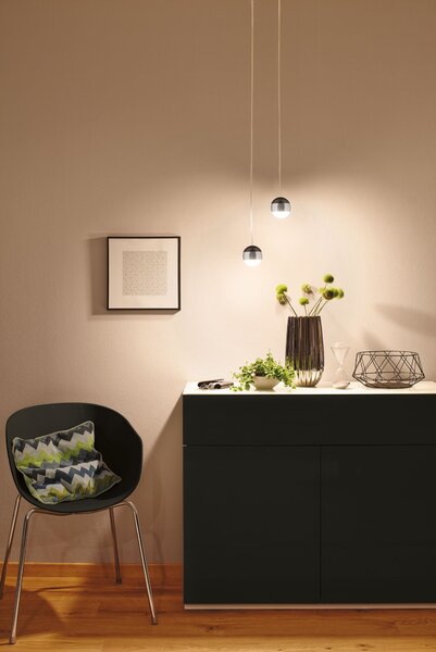Paulmann 96808 Capsule II Pendulum, závěs pro systém Urail, 6W LED 2700K stmívatelné, černá, prům.8,7cm