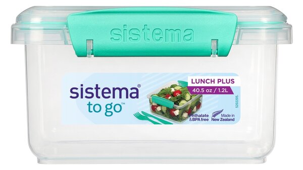 Sistema Svačinový box s příborem To Go Lunch Plus 1,2 l, zelená