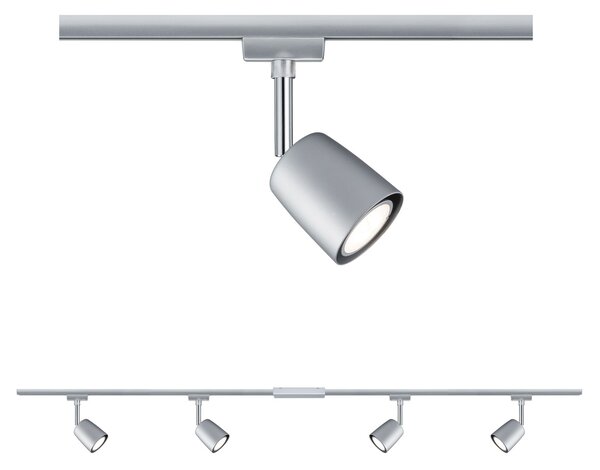 Paulmann 96897 Cover, základní set Urail systemu, 4xGU10 max. 10W, matný chrom, délka 2,2m