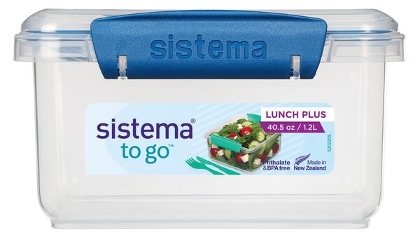 Sistema Svačinový box s příborem To Go Lunch Plus 1,2 l, modrá