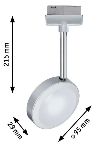 Paulmann 96891 Discus, spot pro Urail system, 1x5,3W LED 2700K, stmívatelný, matný chrom/chrom