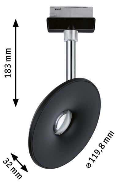 Paulmann 96802 Sphere, spot pro Urail system, 7,4W LED 4000K, stmívatelný, matná černá/chrom