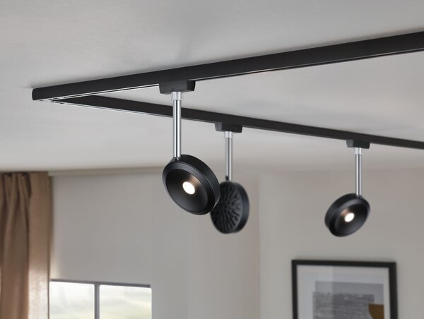 Paulmann 96922 Discus, spot pro Urail system, 1x5,3W LED 2700K, stmívatelný, černá/chrom
