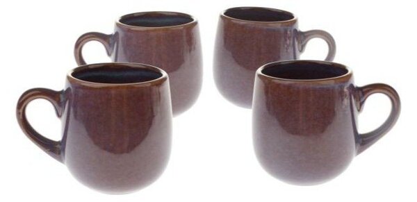 Fialové keramické hrnky na espresso v sadě 4 ks 100 ml – Dakls