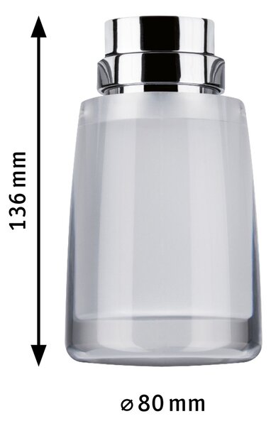 Paulmann 95501 Safira, spot pro Urail system, 1x4,9W LED 2700K stmívatelné, bílá/chrom, průměr 8cm