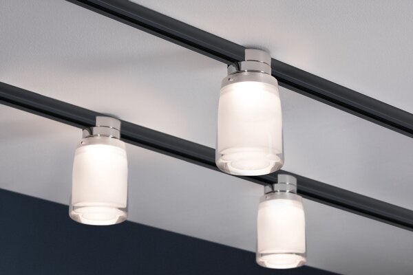 Paulmann 95501 Safira, spot pro Urail system, 1x4,9W LED 2700K stmívatelné, bílá/chrom, průměr 8cm