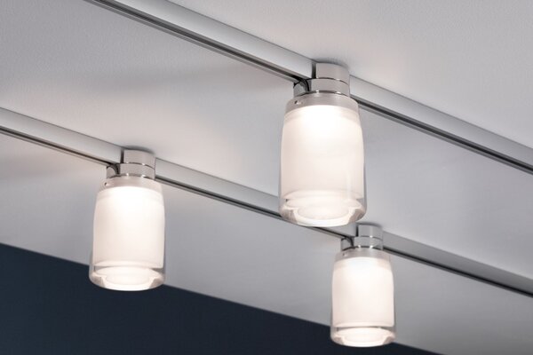 Paulmann 95501 Safira, spot pro Urail system, 1x4,9W LED 2700K stmívatelné, bílá/chrom, průměr 8cm