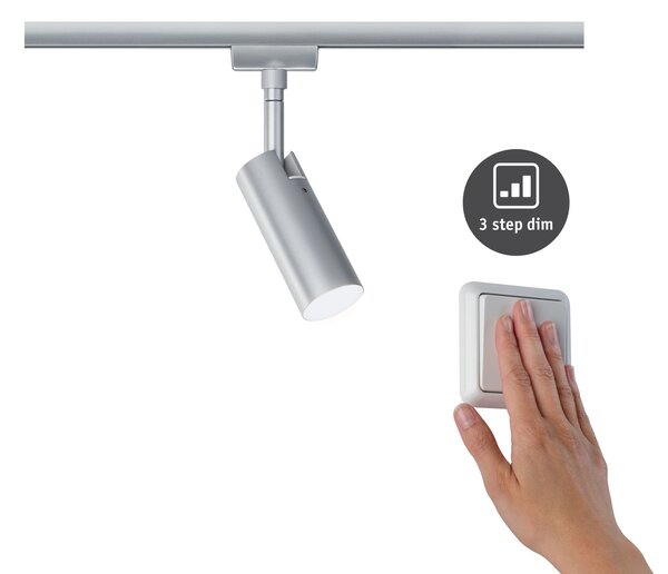 Paulmann 95590 Tubo, spot pro Urail system, 1x4W LED 3000K, tříkrokové stmívání, matný chrom