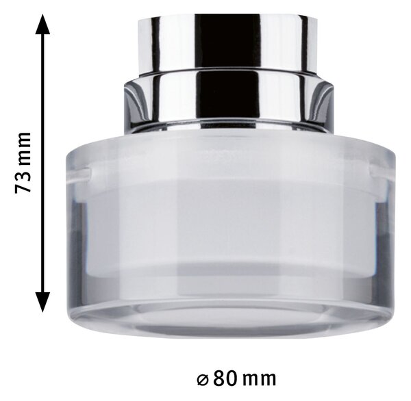 Paulmann 95502 Topa Dot, spot pro Urail system, 1x4,9W LED 2700K stmívatelné, bílá/chrom, průměr 8cm
