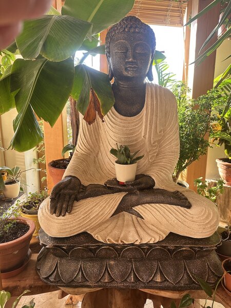 Buddha Bílý - 90 cm