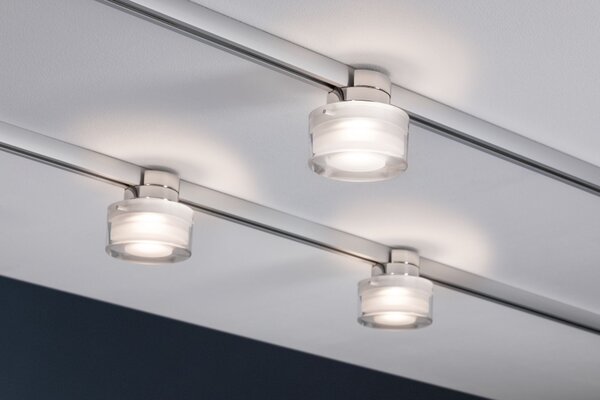 Paulmann 95502 Topa Dot, spot pro Urail system, 1x4,9W LED 2700K stmívatelné, bílá/chrom, průměr 8cm