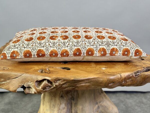 Indický tkaný polštář 56 × 36 cm – odnímatelný potah