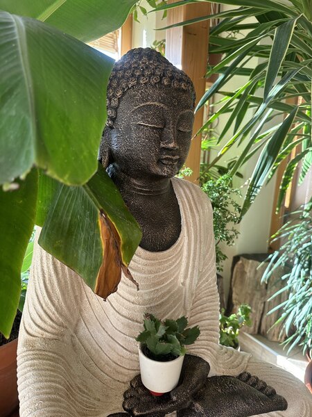 Buddha Bílý - 90 cm