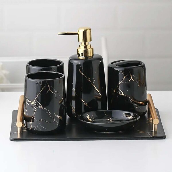 Zestaw łazienkowy ceramiczny 322123 Black