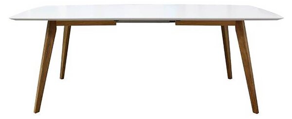 Rozkládací jídelní stůl base 160 (205) x 95 cm bílý