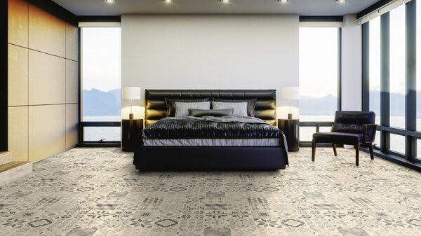 PVC Tarkett Iconik 240 - Almeria Black Patchwork - tloušťka 2,4 3 m