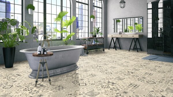 PVC Tarkett Iconik 240 - Almeria Black Patchwork - tloušťka 2,4 3 m