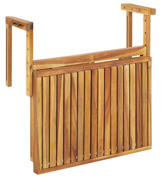 Balkonový stolek Skládací UDINE 70 cm 69 cm Akáciové dřevo Hnědá
