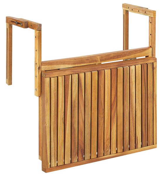 Balkonový stolek Skládací UDINE 70 cm 69 cm Akáciové dřevo Hnědá