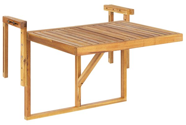 Balkonový stolek Skládací UDINE 70 cm 69 cm Akáciové dřevo Hnědá