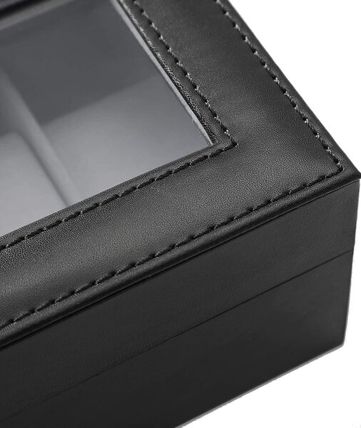 Box na hodinky Watch2, 30x8x11,2 cm, černá/šedá