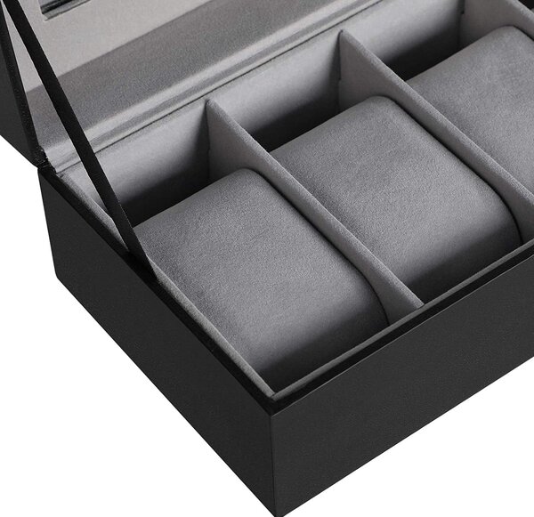 Box na hodinky Watch2, 30x8x11,2 cm, černá/šedá