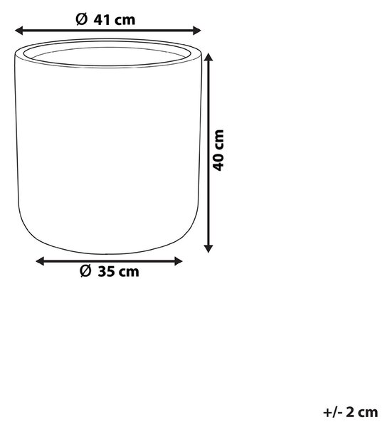 Květináč MESSENE 41 cm Světle šedá