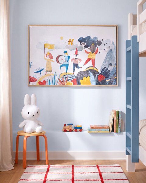 Plátno BIBBIENA 63 x 99 cm Dětský motiv Vícebarevná