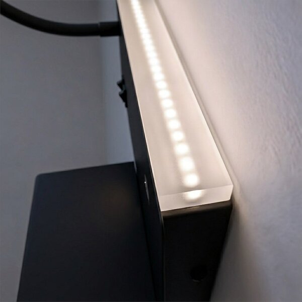 Nástěnné LED svítidlo Shelf, 1x LED 4+5+2w, 4000k, b/w, vypínač
