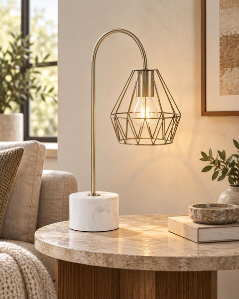 Stolní lampa MOONI Kov Mosazná