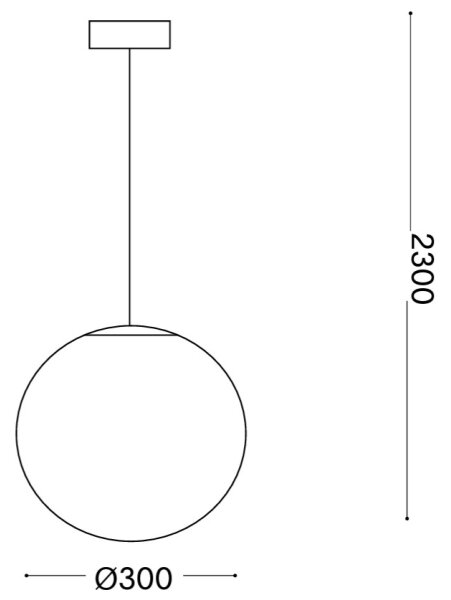 Ideal Lux - Lustr na lanku MAPA 1xE27/42W/230V pr. 30 cm bílá