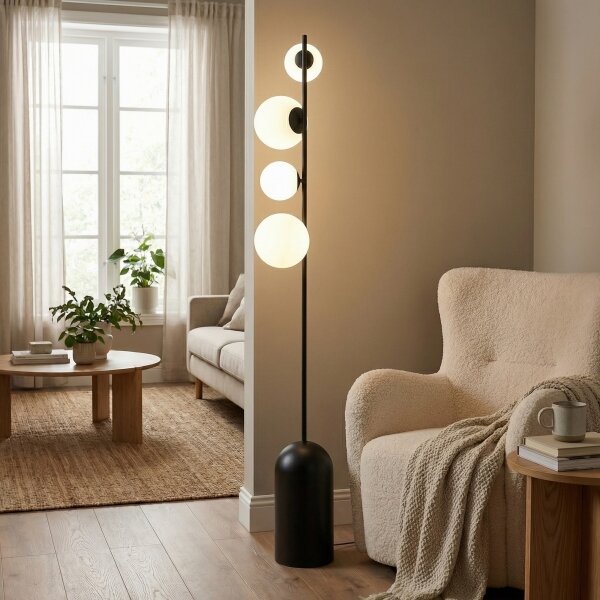 Stojací lampa ETNO 4xG9/8W/230V černá