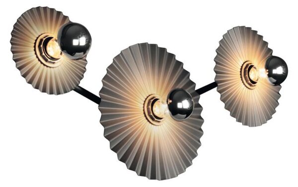 LEDVANCE nástěnné svítidlo Decor Plisse 3xE27 220-240 V tmavě šedé