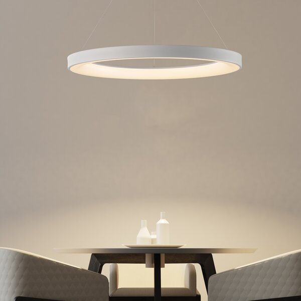Mantra 8569 Niseko II, závěsné kruhové svítidlo LED 50W, 2700-5000K, dálk. ovládání, bílá, průměr 65cm