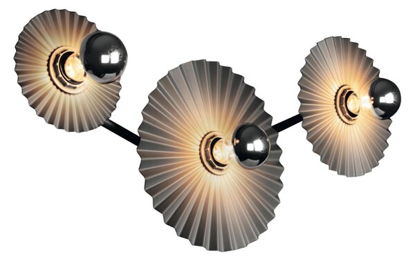 LEDVANCE nástěnné svítidlo Decor Plisse 3xE27 220-240 V tmavě šedé