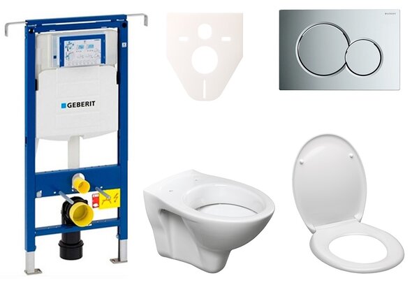 Cenově zvýhodněný závěsný WC set Geberit do lehkých stěn / předstěnová montáž+ WC S-Line S-line Pro 111.355.00.5ND2