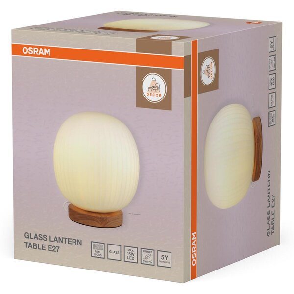 LEDVANCE stolní svítidlo Decor Glass Lantern E27 220-240 V