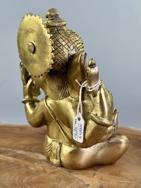 Soška Ganéši z Indie – odlévaný bronz, 16 cm