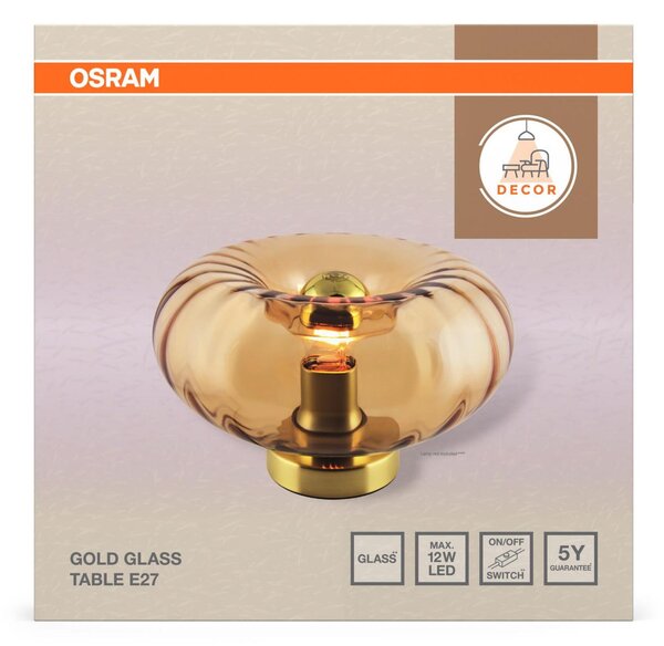 LEDVANCE stolní svítidlo Decor Gold Glass E27 zlaté