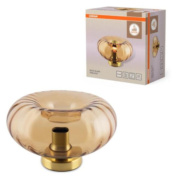 LEDVANCE stolní svítidlo Decor Gold Glass E27 zlaté