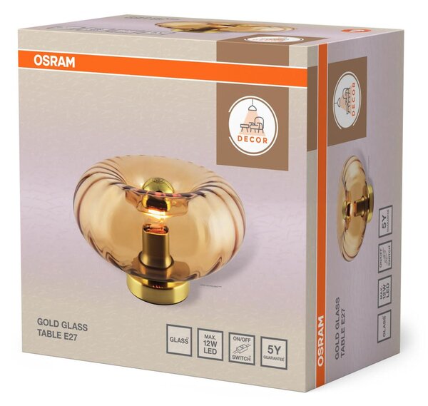 LEDVANCE stolní svítidlo Decor Gold Glass E27 zlaté