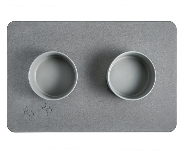 Absorpční podložka PET 60x39 cm a 2 keramické misky DOGS 15,5x7 cm