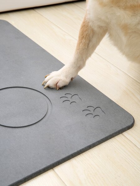 Absorpční podložka PET 60x39 cm a 2 keramické misky DOGS 15,5x7 cm