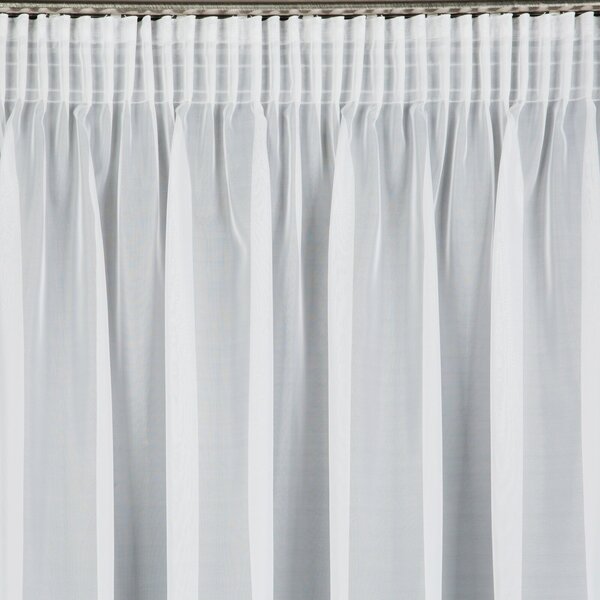 ZÁCLONA NA PÁSCE LUCY 400X150 CM BÍLÁ