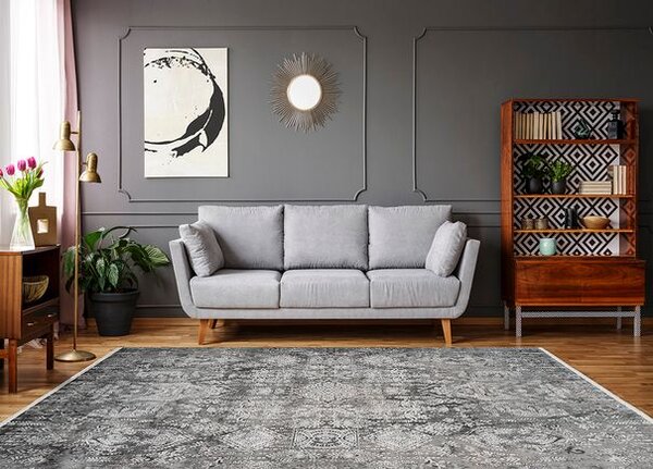Breno Kusový koberec ORSAY 700 grey, 80x150 cm, Vícebarevné/Šedá