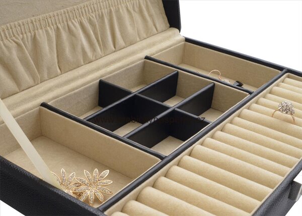 Klenoty Budín Stylová černo-bílá šperkovnice SP-557/A25 (Klenoty Budín Stylová černo-bílá šperkovnice SP-557/A25)