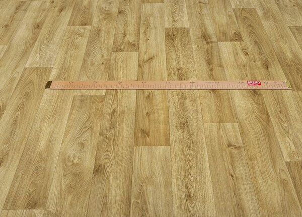 Breno PVC TRENDTEX Tavel 554 – hnědé dřevo, šíře 200 cm