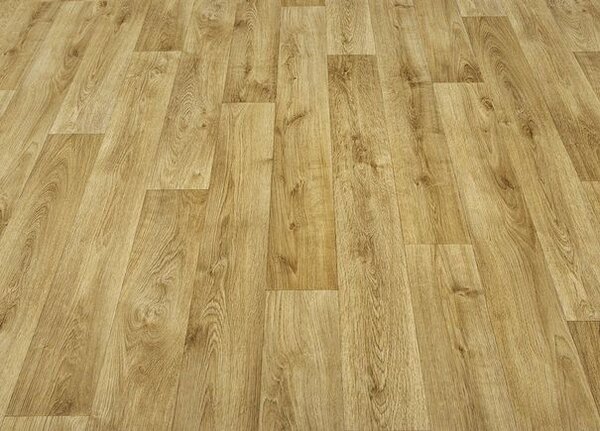 Breno PVC TRENDTEX Tavel 554 – hnědé dřevo, šíře 200 cm
