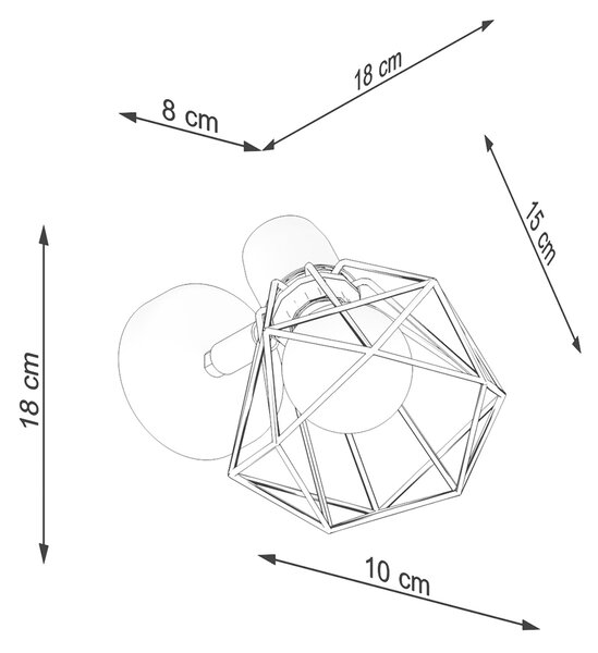 Sollux Lighting Nástěnné svítidlo ARTEMIS 1 černé
